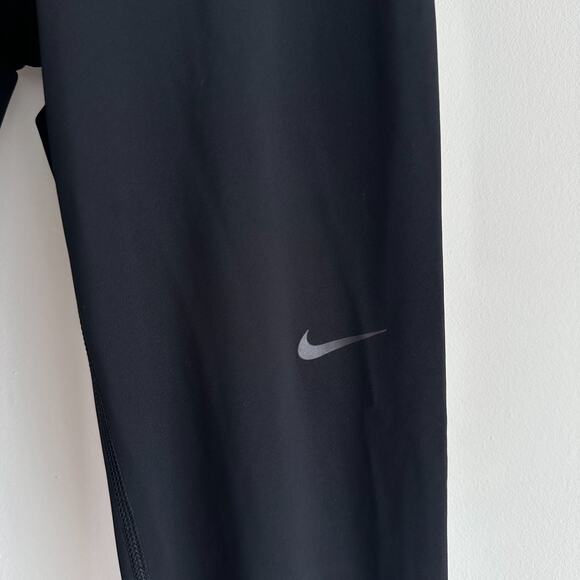 Nike Pro Crossover Leggings Womens Small Black Intertwist Training Logo Mesh - Picture 5 of 12